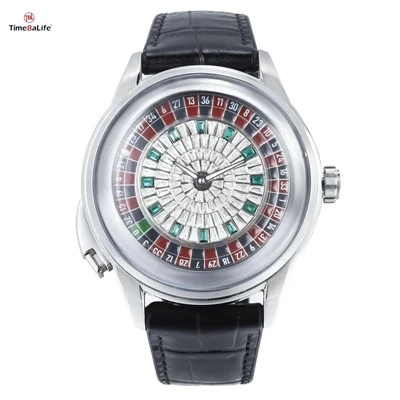 Crystal Diamond Button Rotate Rullet Casino Watch for Jacob