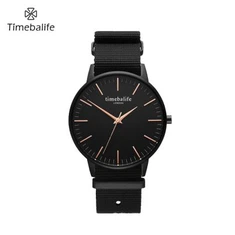 Trykt Logo Herre Nylon Strap Watch